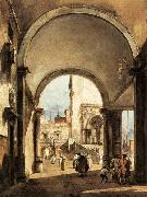 Francesco Guardi An Architectural Caprice before 1777 oil painting